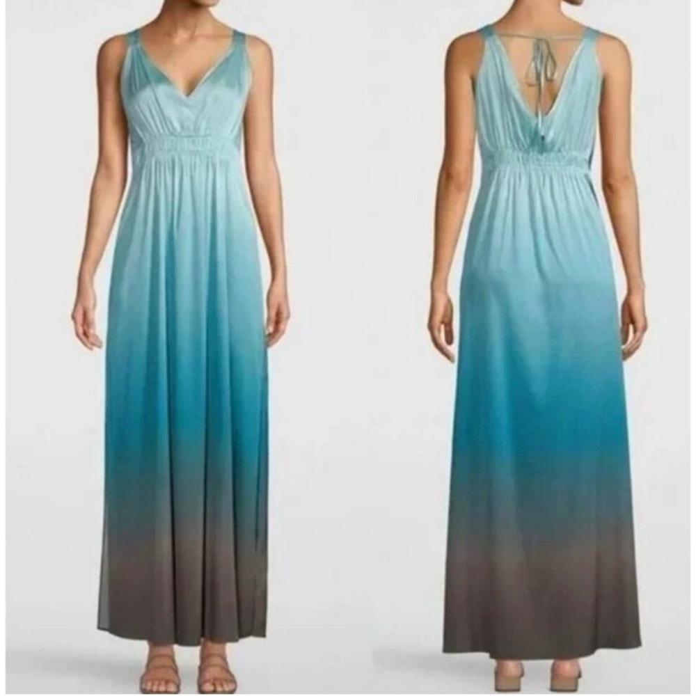 WHBM Elegant Blue Ombre Maxi Dress